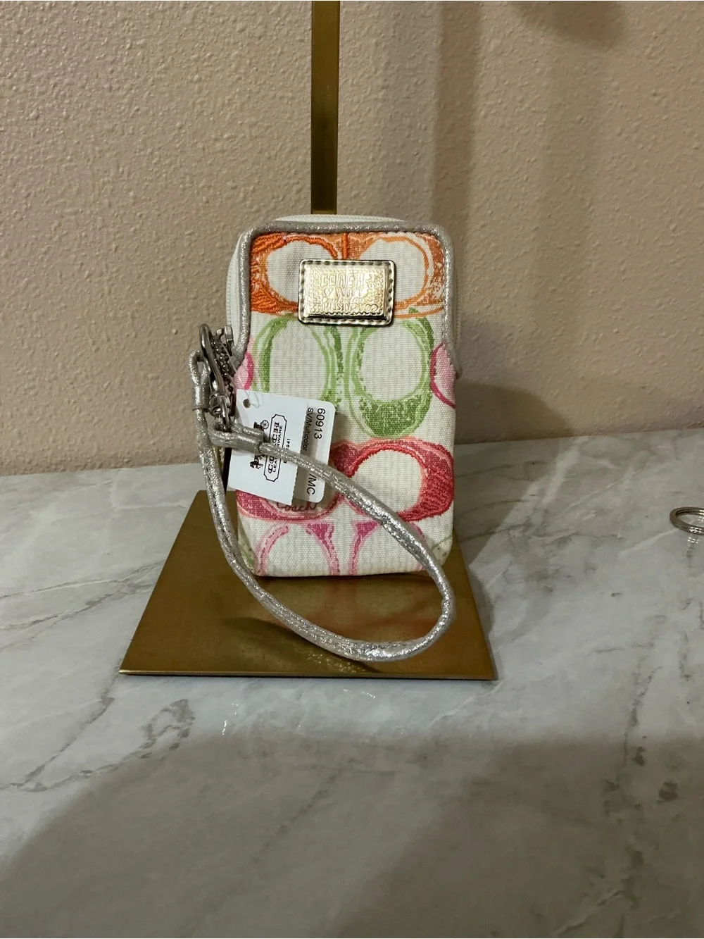 Coach Poppy Signature C Canvas Wristlet In Multicolor Design. NWT’s